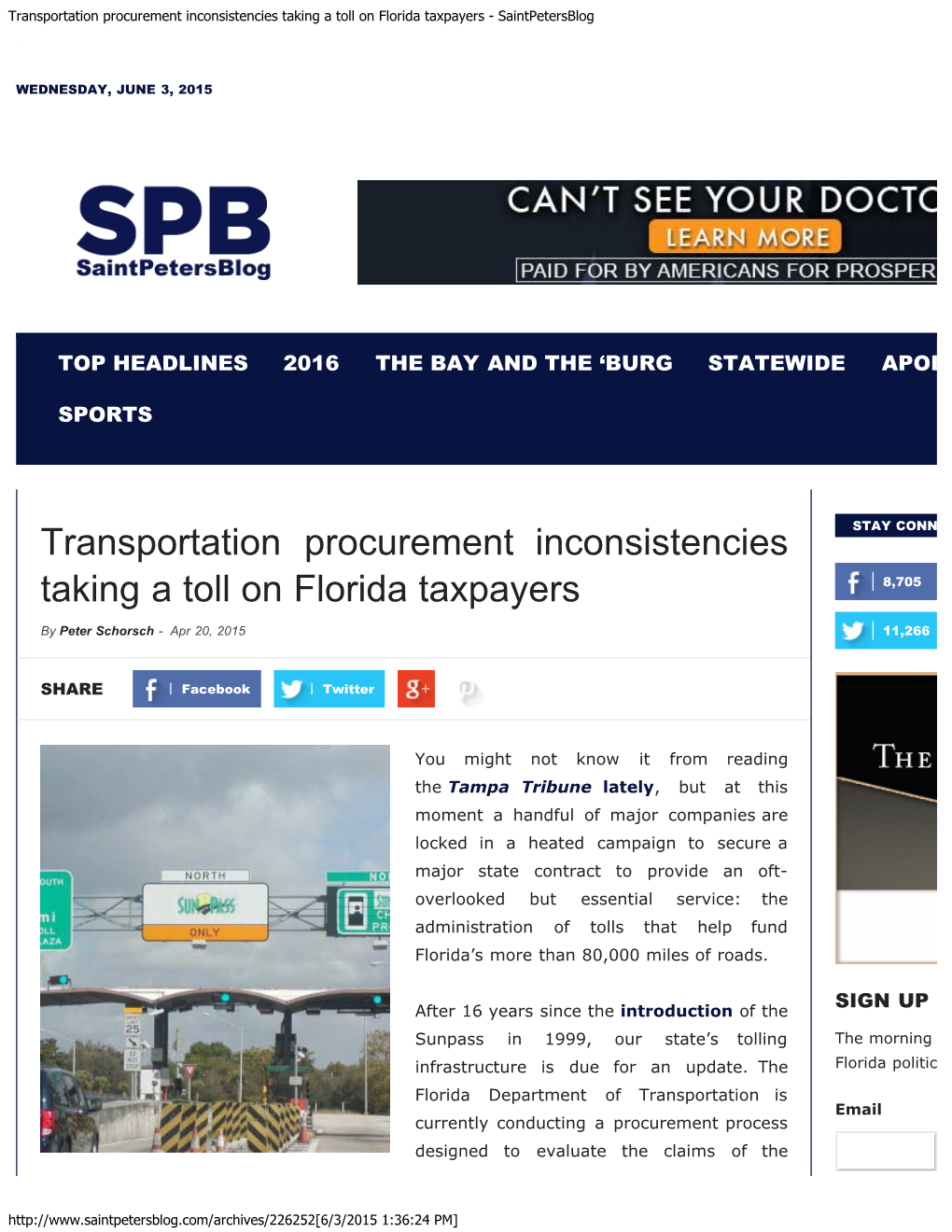Transportation Procurement Inconsistencies Taking a Toll on Florida Taxpayers - Saintpetersblog