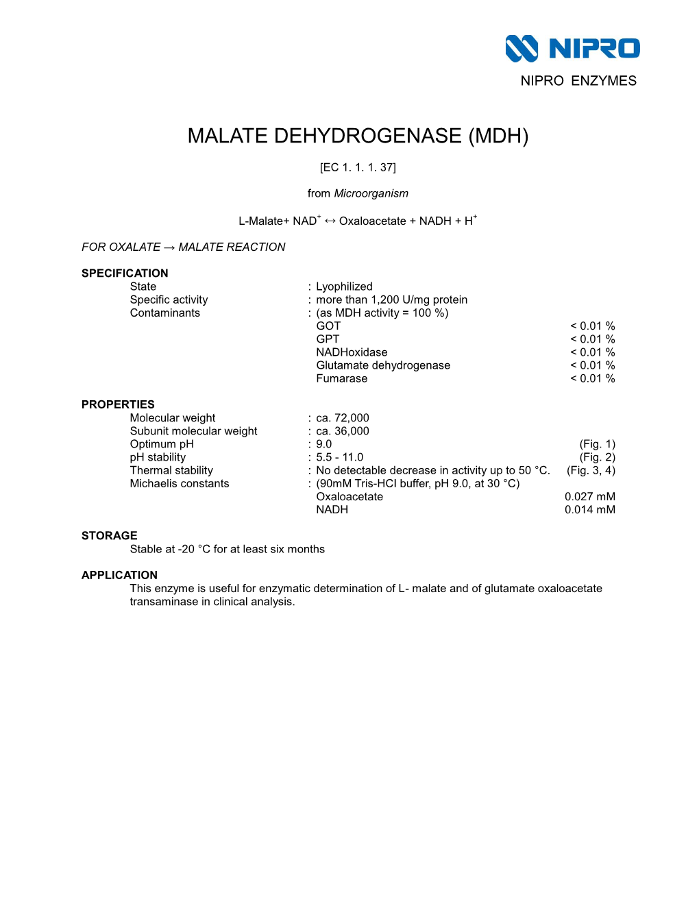 Malate Dehydrogenase (Mdh)