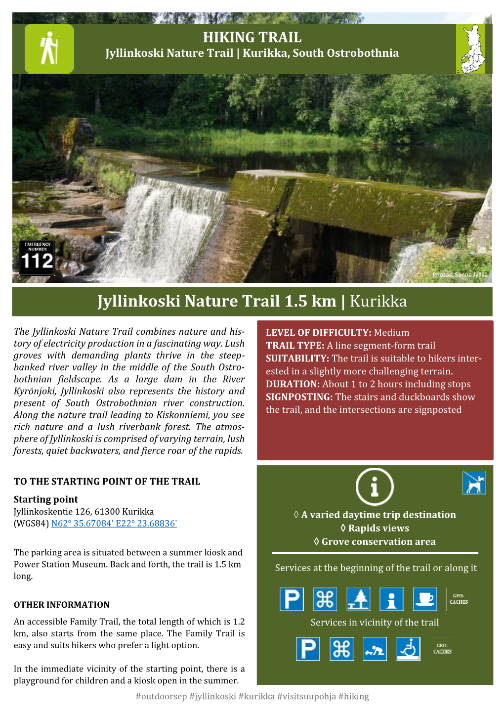 Jyllinkoski Nature Trail 1.5 Km | Kurikka
