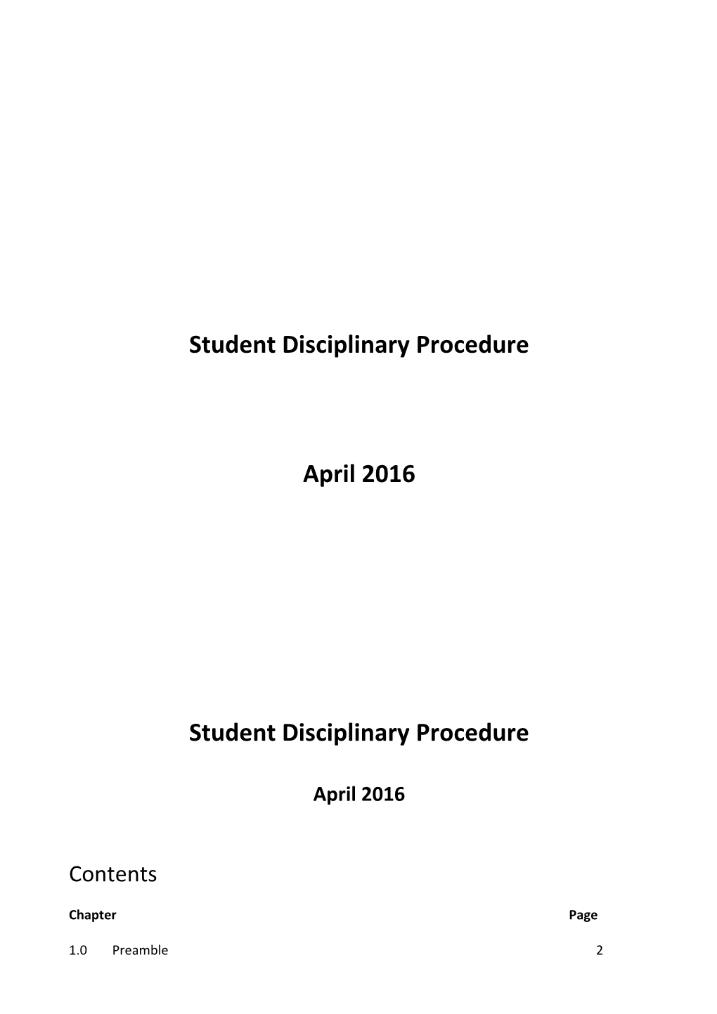 GK Student Disciplinary Procedure