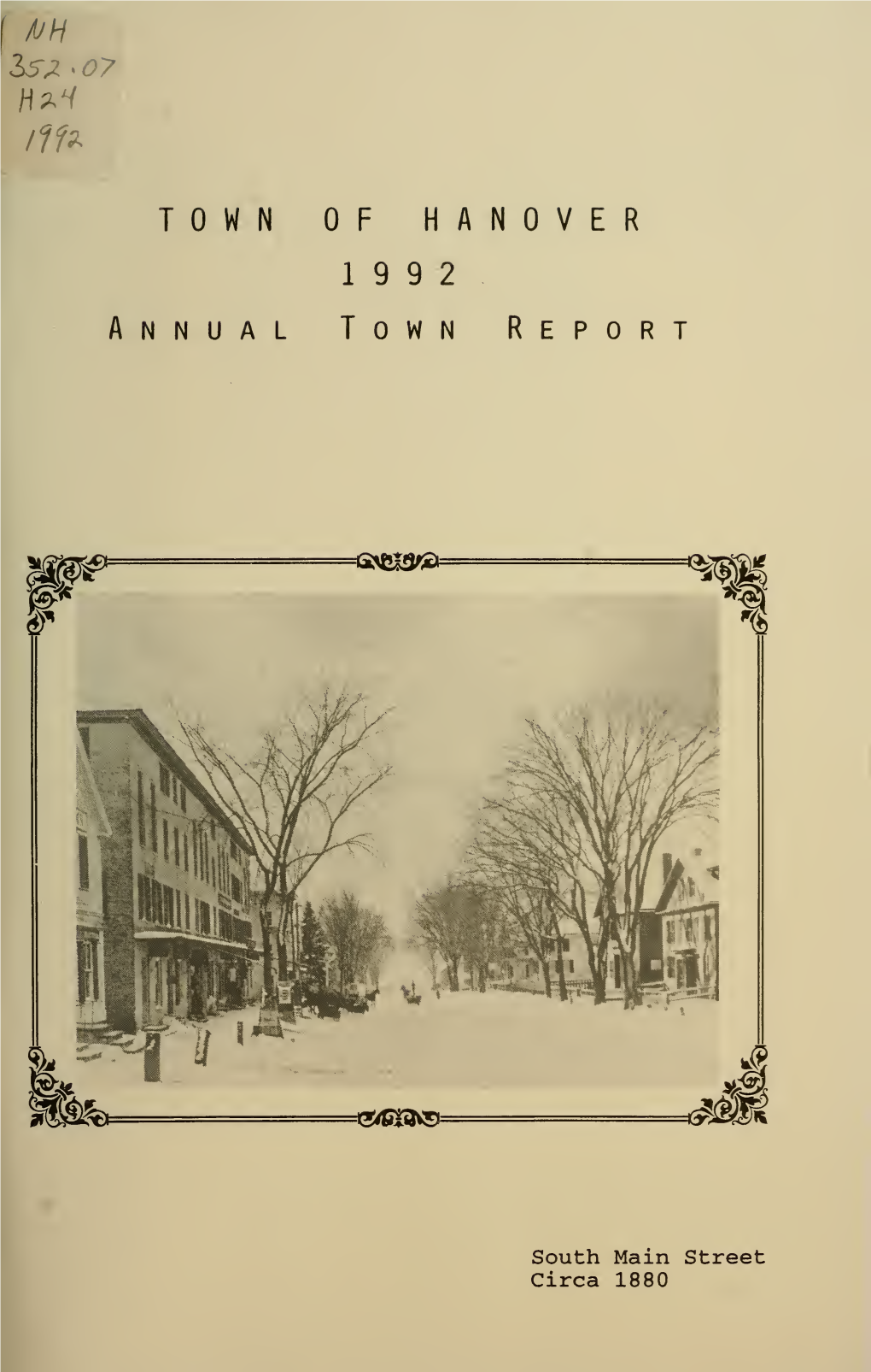 Town of Hanover, 1992 Annual Town Report