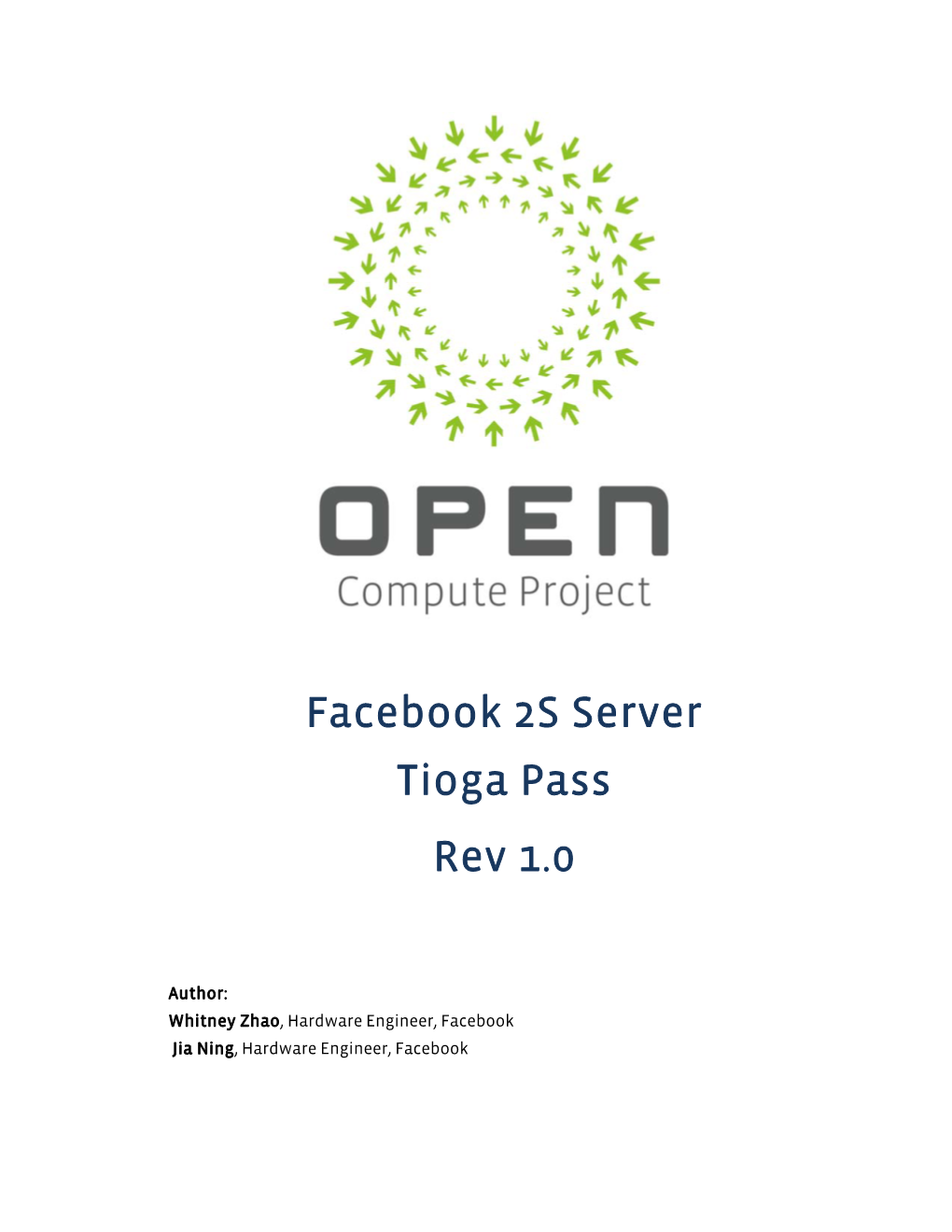 Facebook 2S Server Tioga Pass Rev