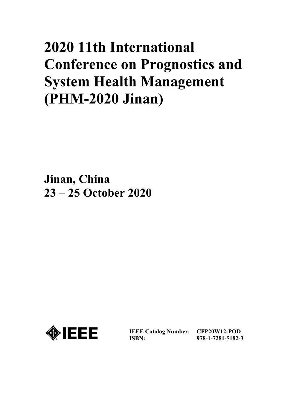 PHM-2020 Jinan)