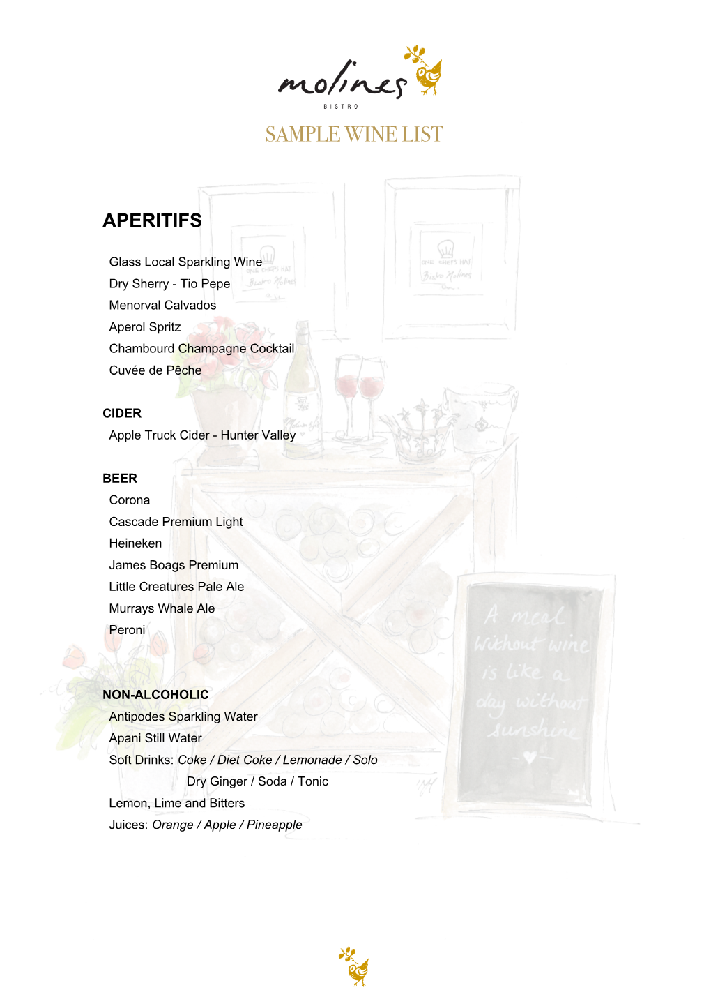 Sample Wine List