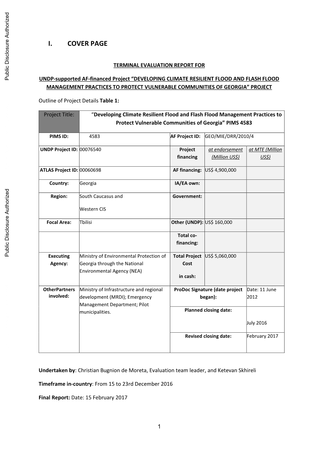 Final Evaluation Report