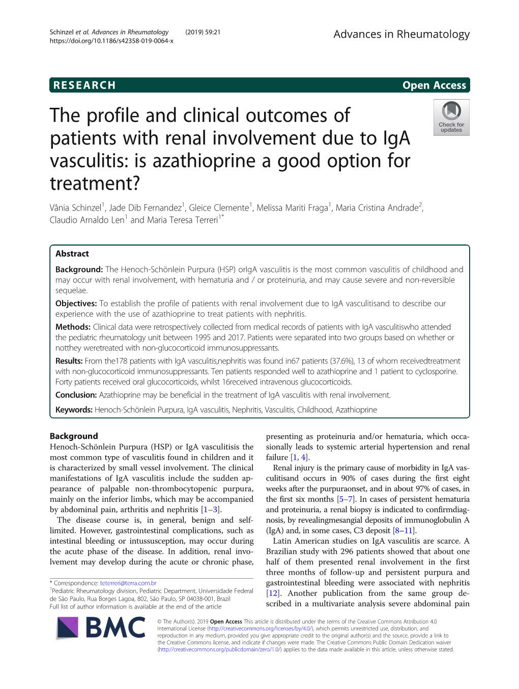 The Profile and Clinical Outcomes of Patients with Renal