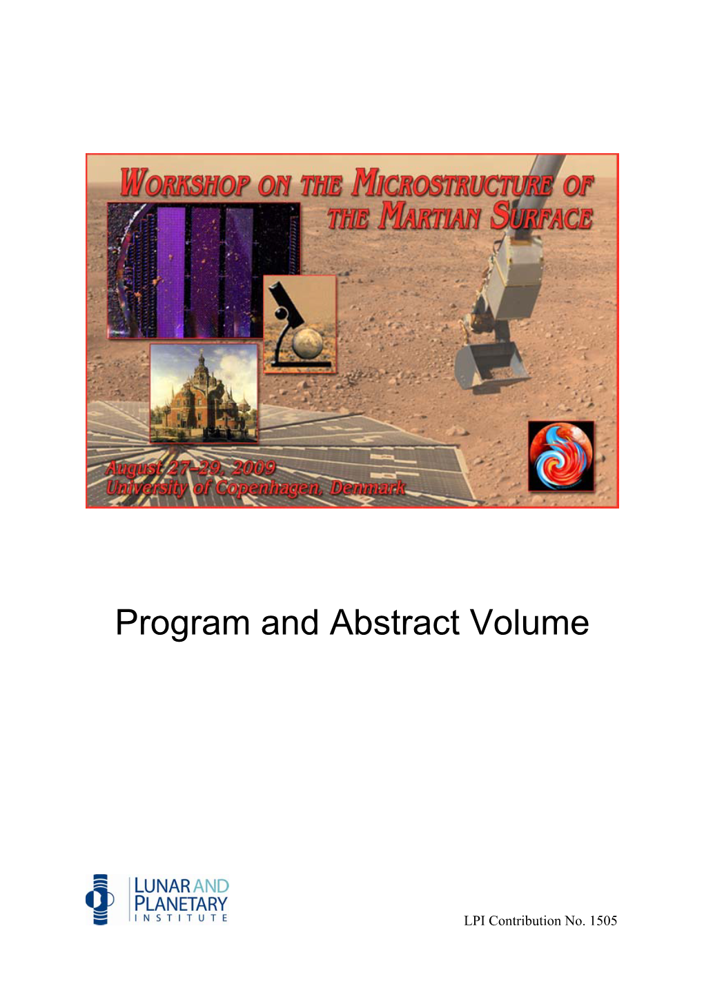 Workshop on the Microstructure of the Martian Surface