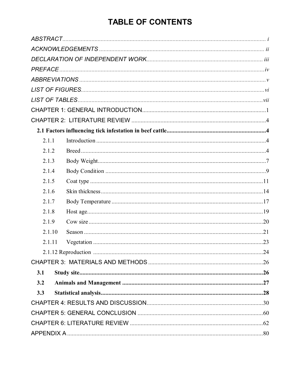 Table of Contents