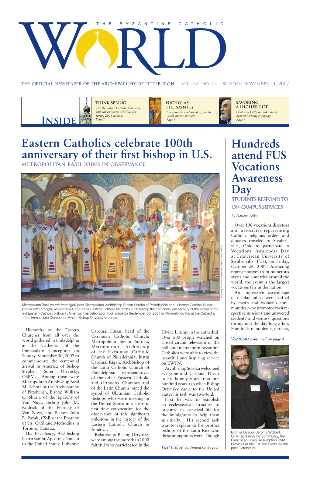 Eastern Catholics Celebrate 100Th Anniversary of Their First Bishop In