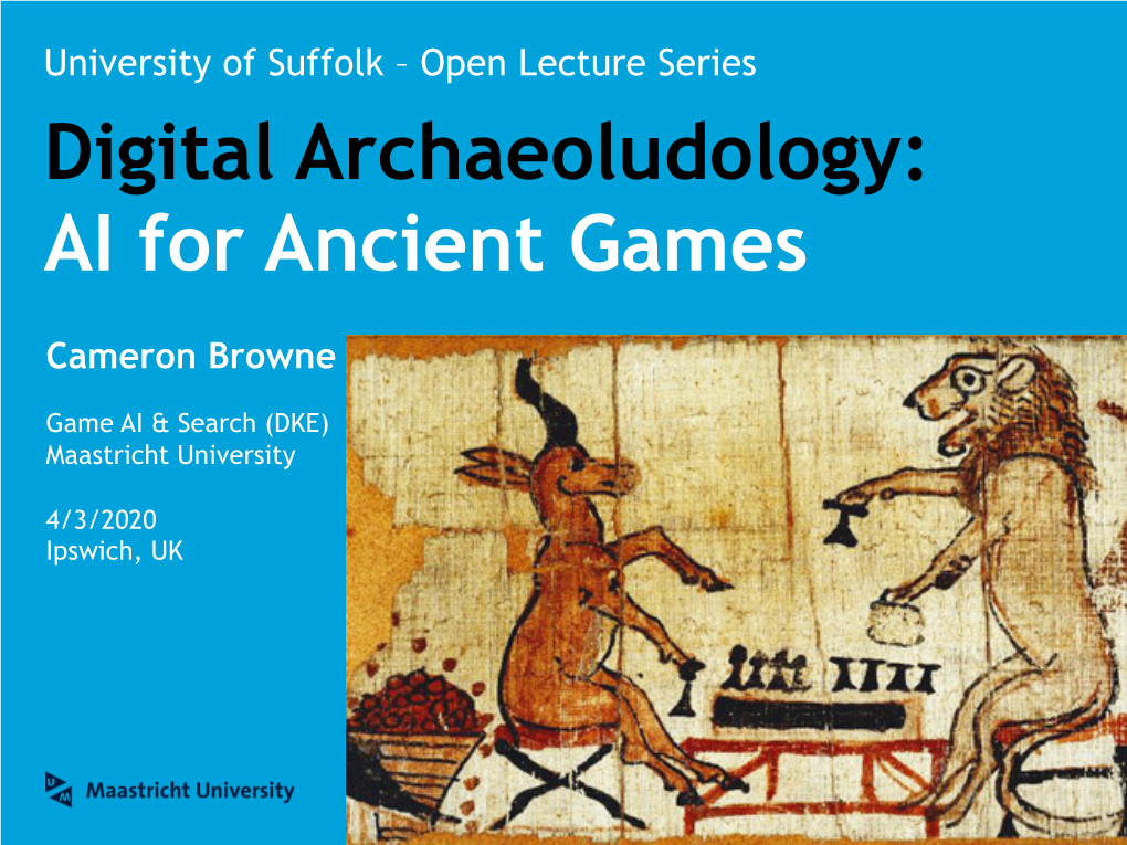 University of Suffolk – Open Lecture Series