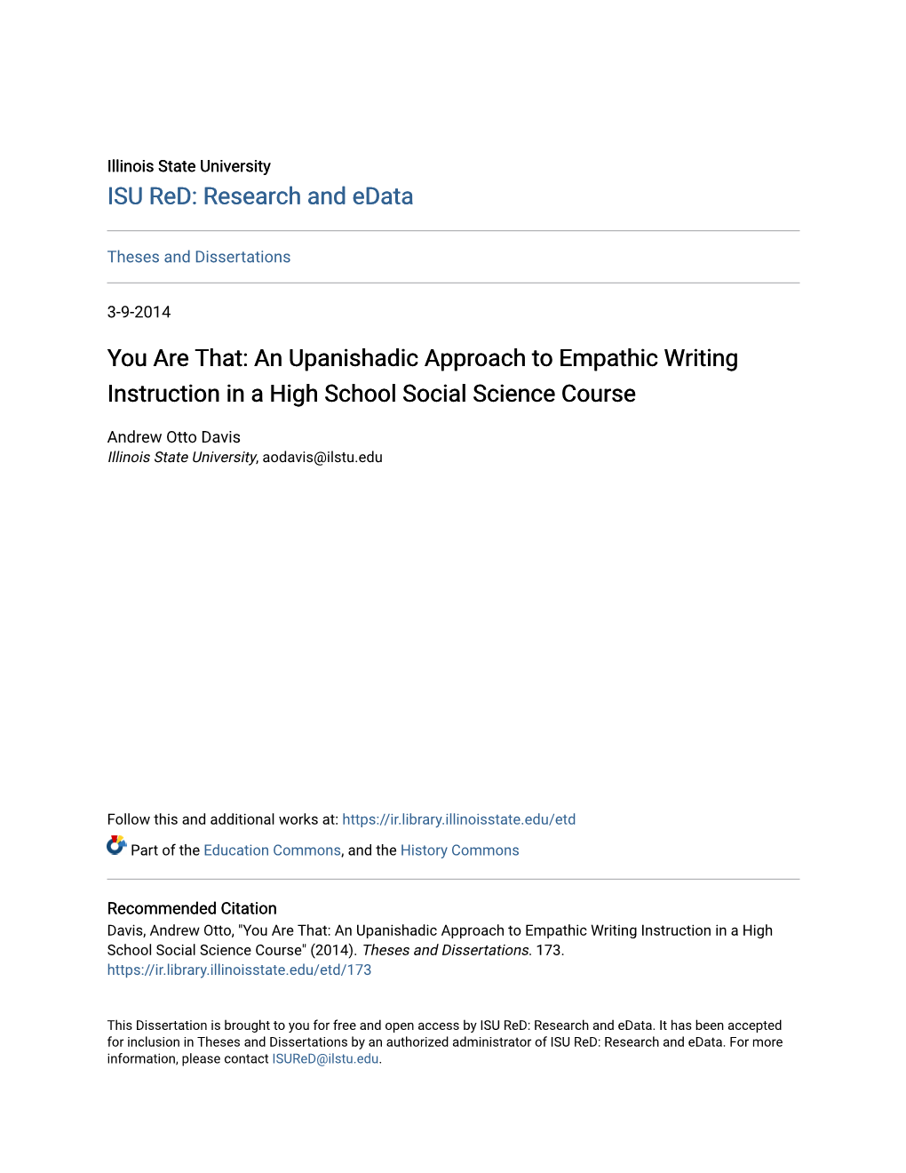 An Upanishadic Approach to Empathic Writing Instruction in a High School Social Science Course