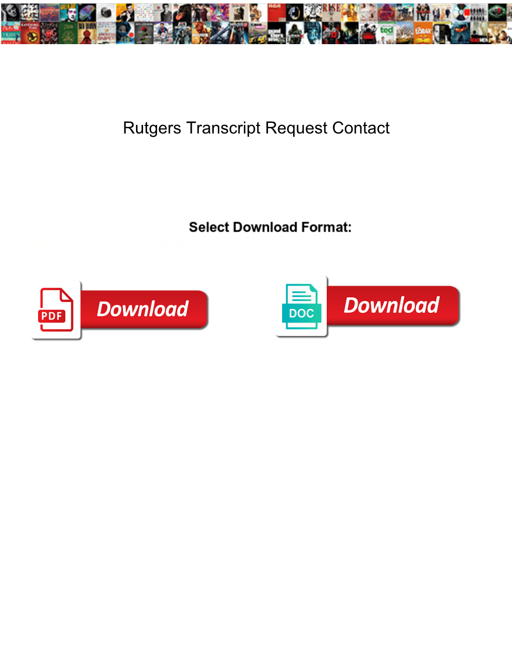 Rutgers Transcript Request Contact