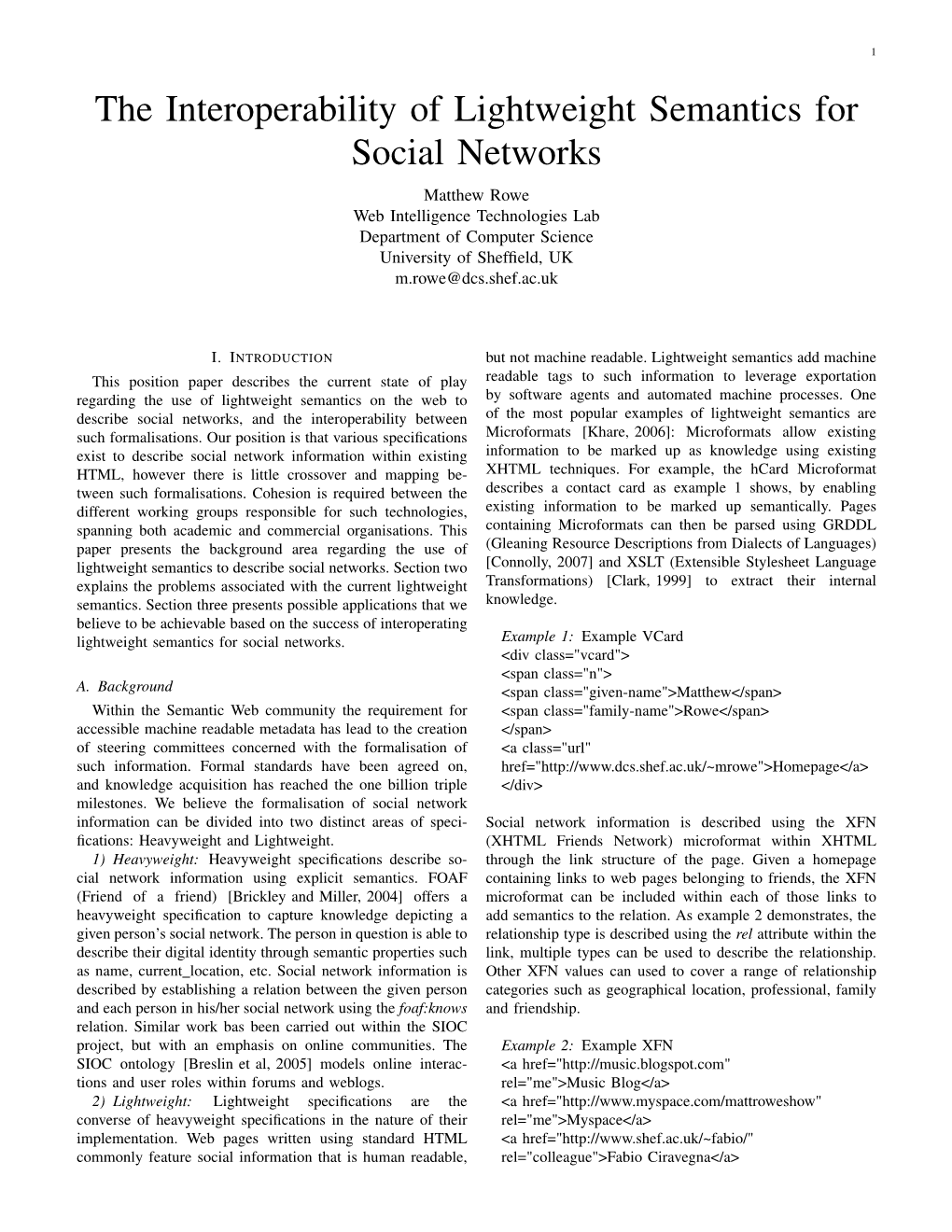 The Interoperability of Lightweight Semantics for Social Networks