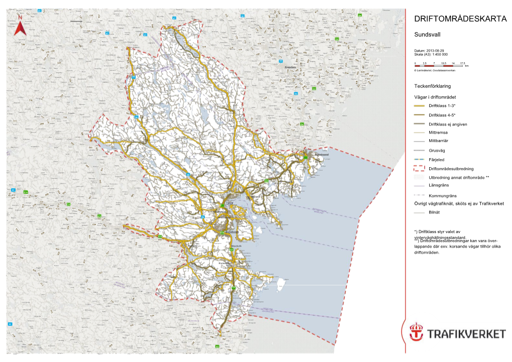 Trafikverkets Driftområdeskarta