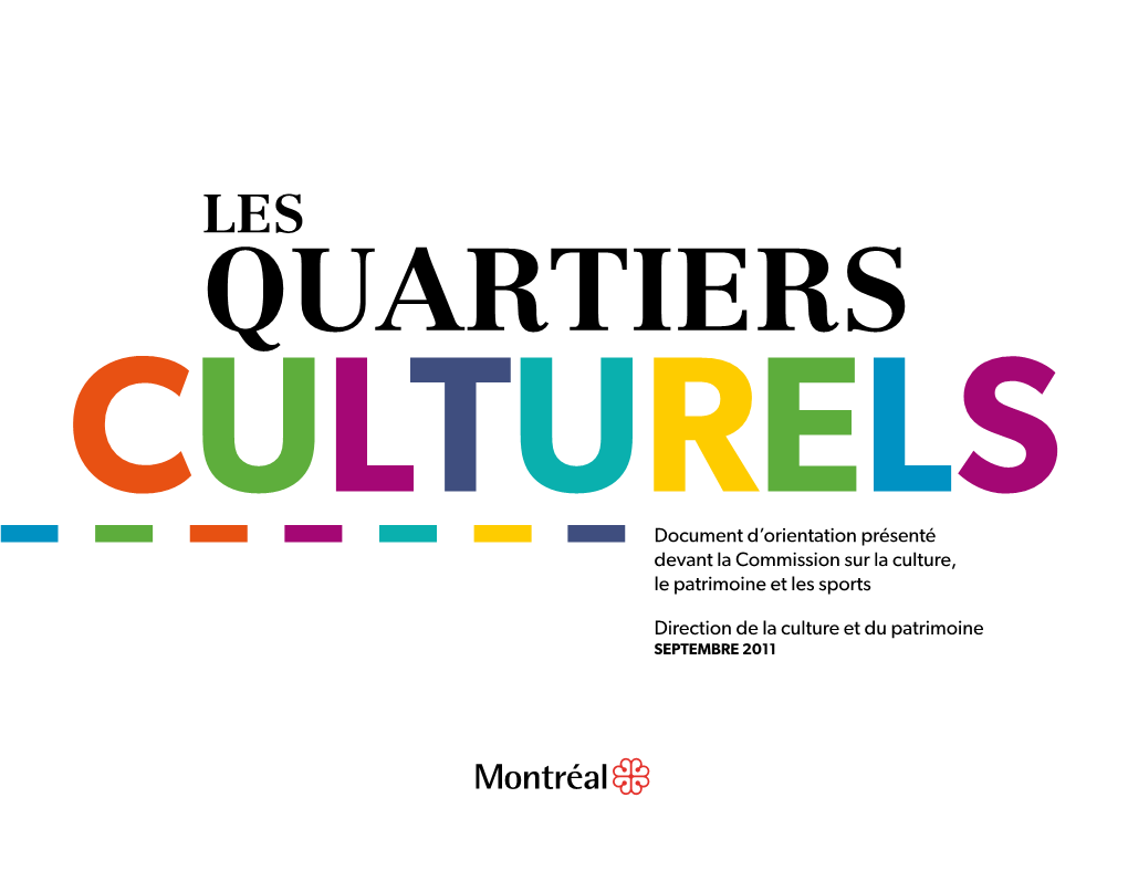 Document D'orientation Sur Les Quartiers Culturels