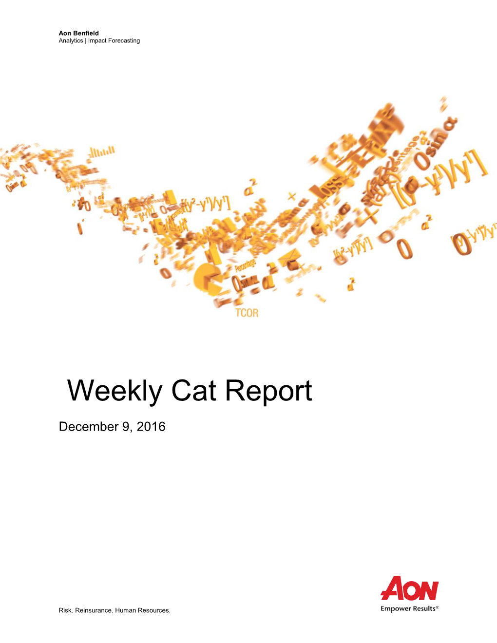 Weekly Cat Report December 9, 2016