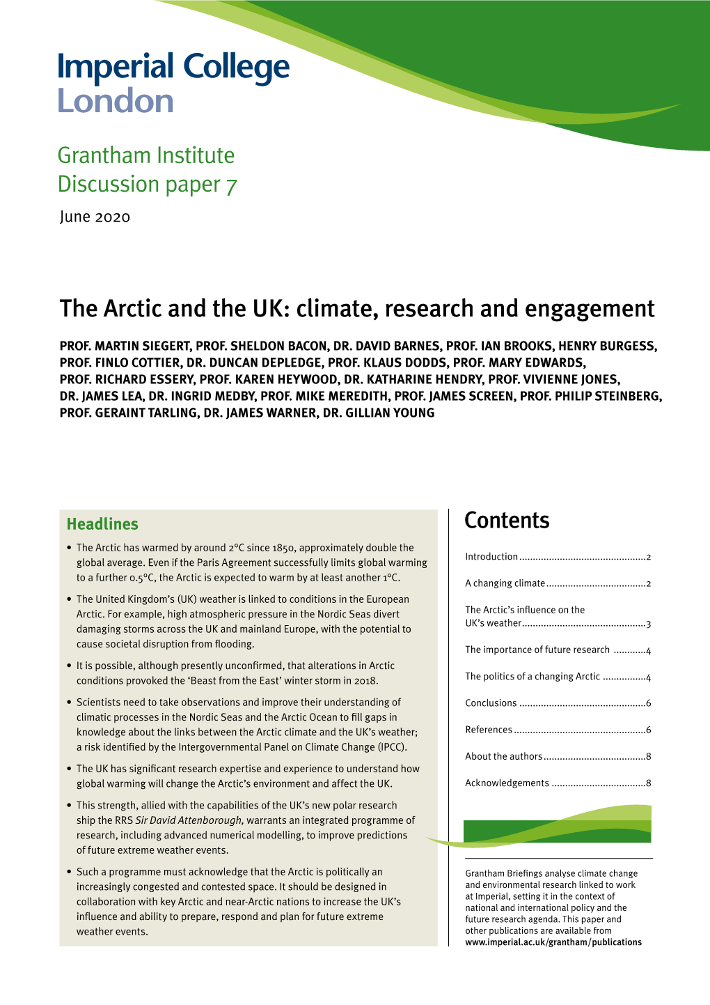 The Arctic and the UK: Climate, Research and Engagement