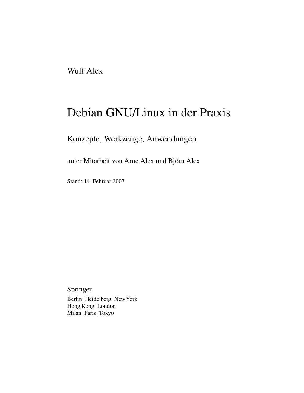 Debian GNU/Linux in Der Praxis