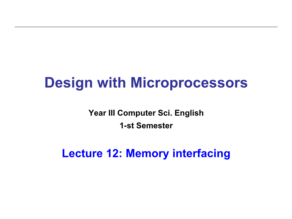 ROM/EPROM [2] ROM/EPROM [2] Bus Timing (8086) [3] ROM/EPROM [2]