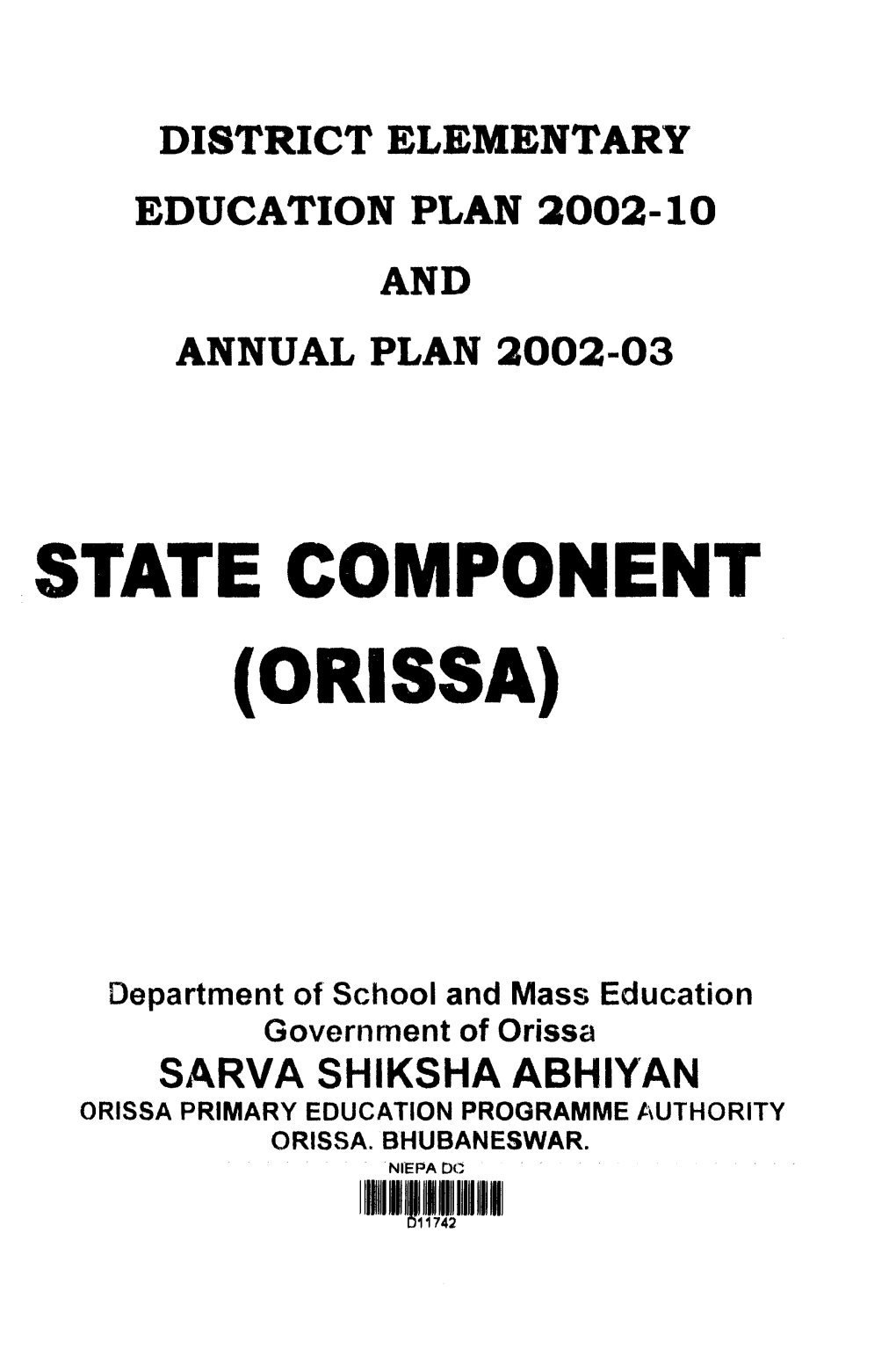 State Component (Orissa)