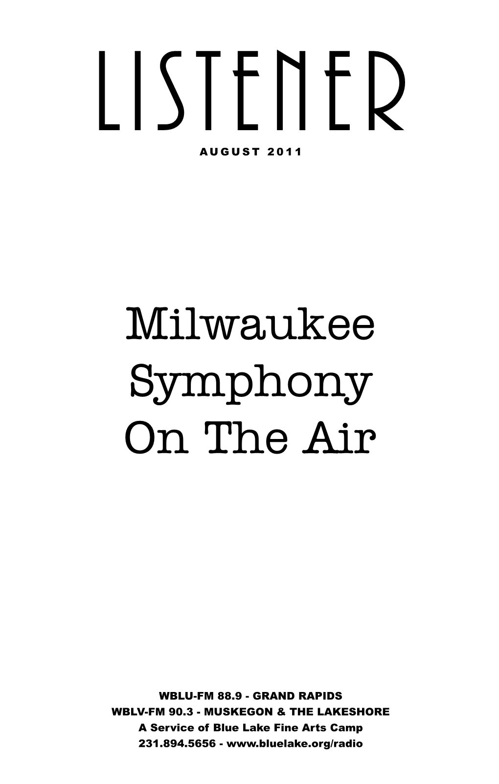 Milwaukee Symphony on the Air