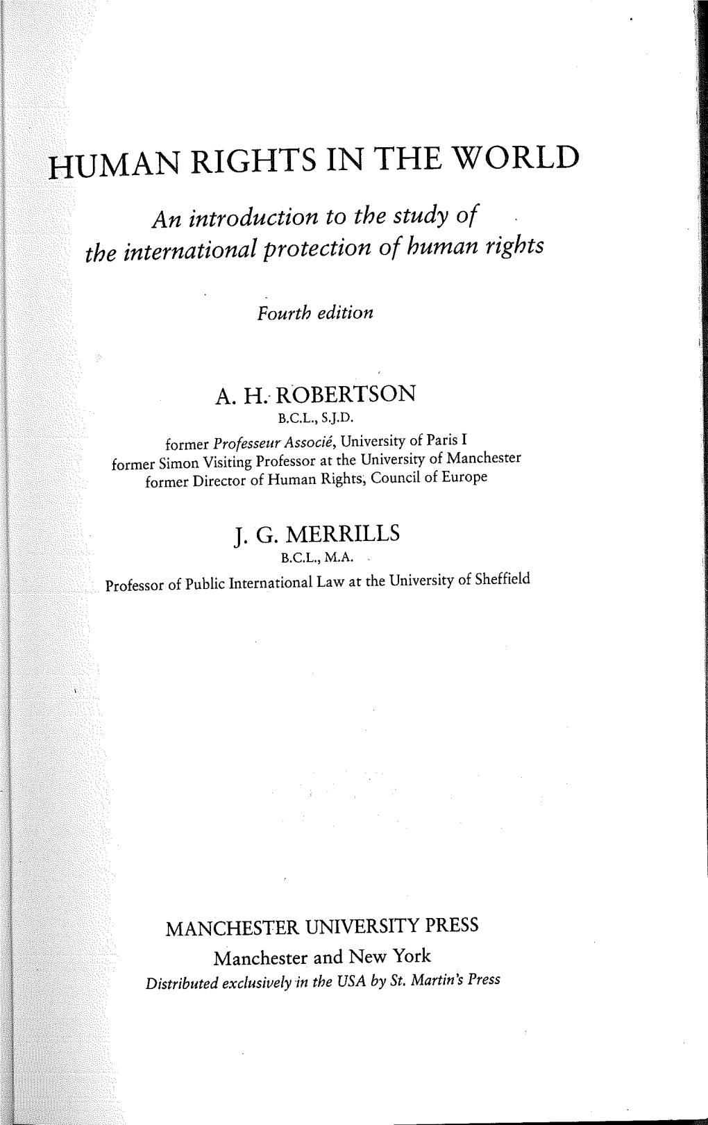 Human Rights in the World