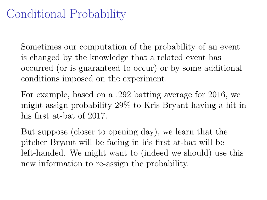 Conditional Probability