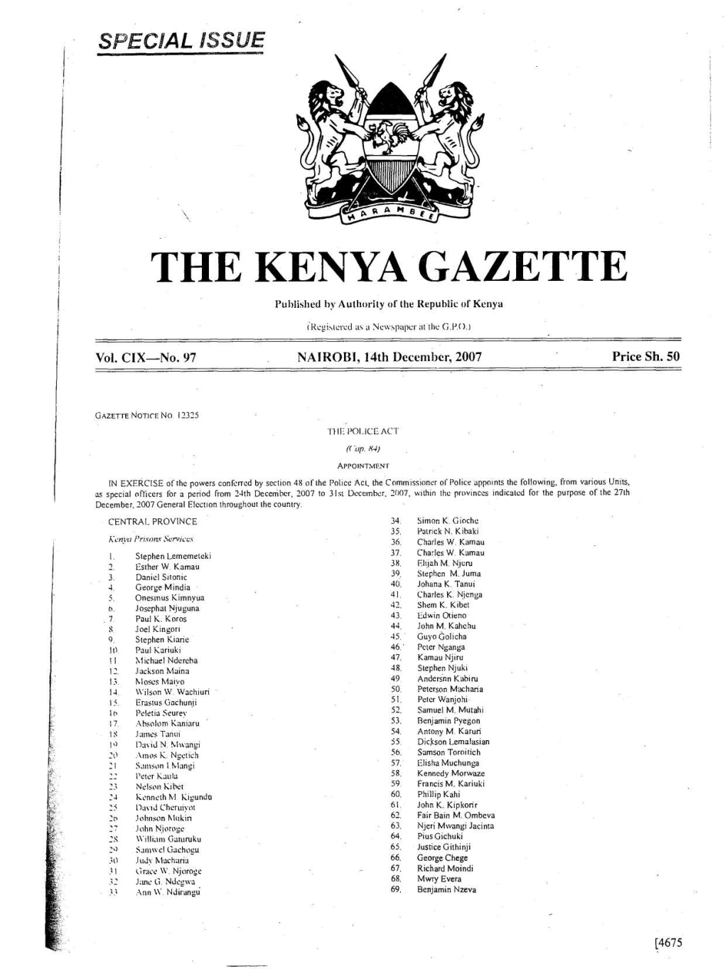 The Kenya Gazette 4677