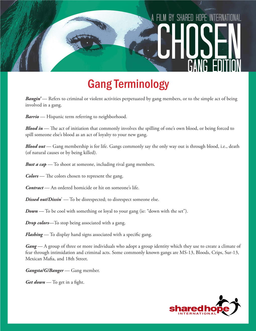 Gang Edition Gang Terminology