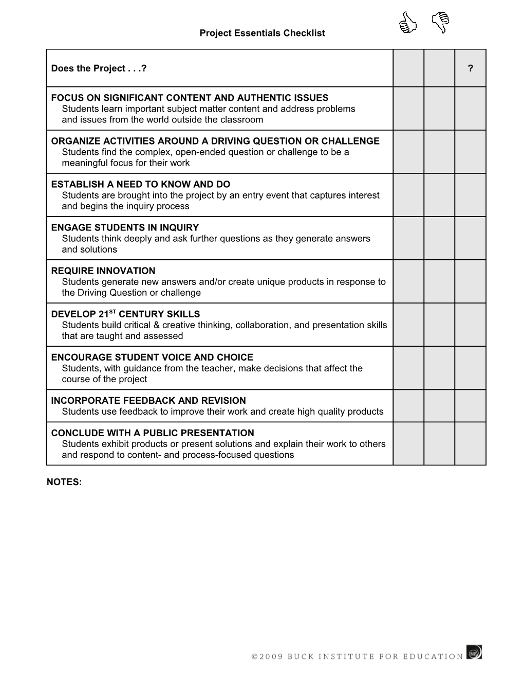 Is the Project an Extended, In-Depth Inquiry