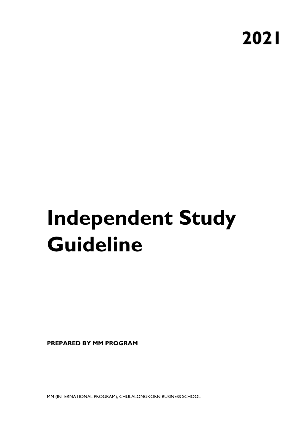 Independent Study Guideline