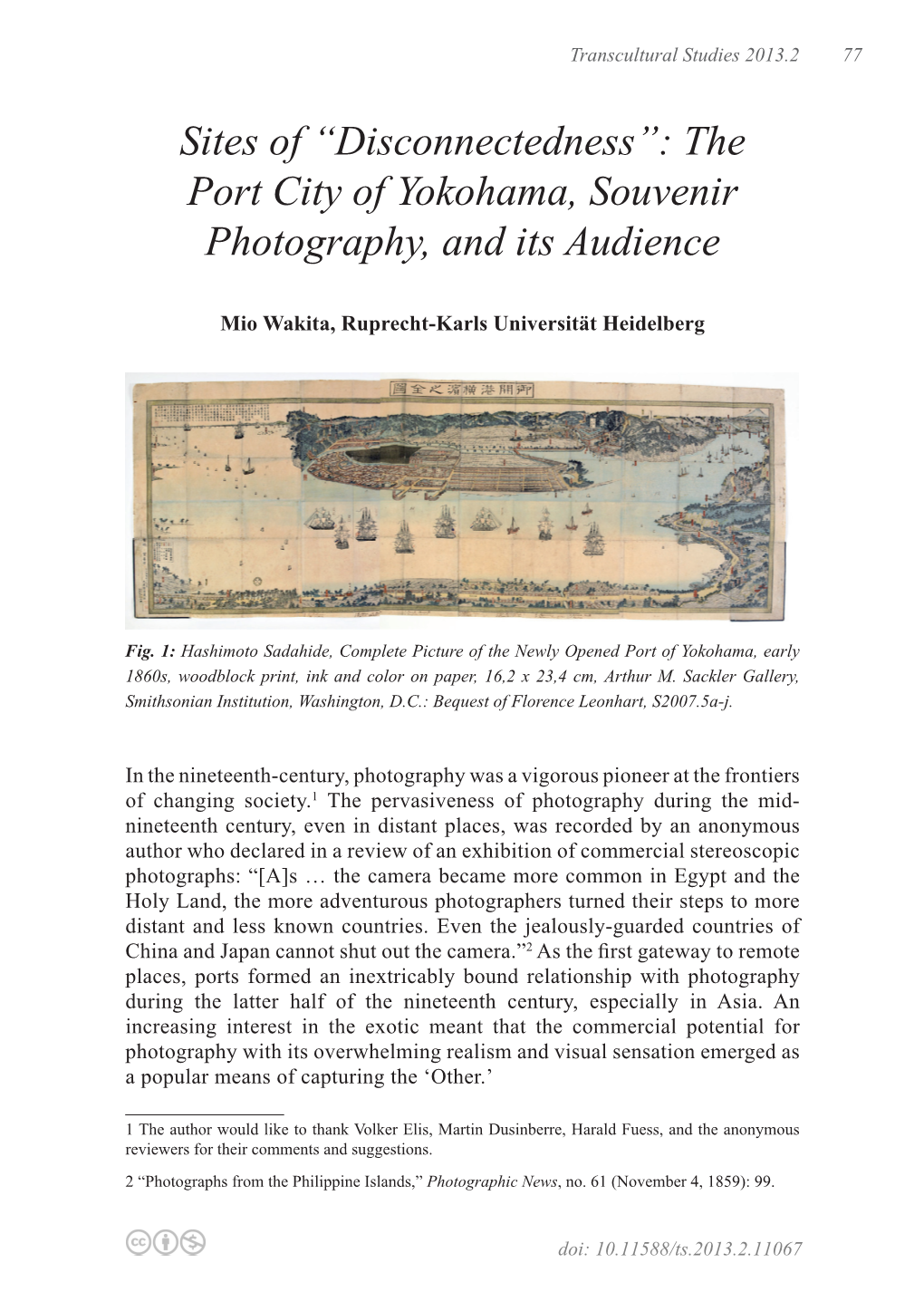 The Port City of Yokohama, Souvenir Photography, and Its Audience