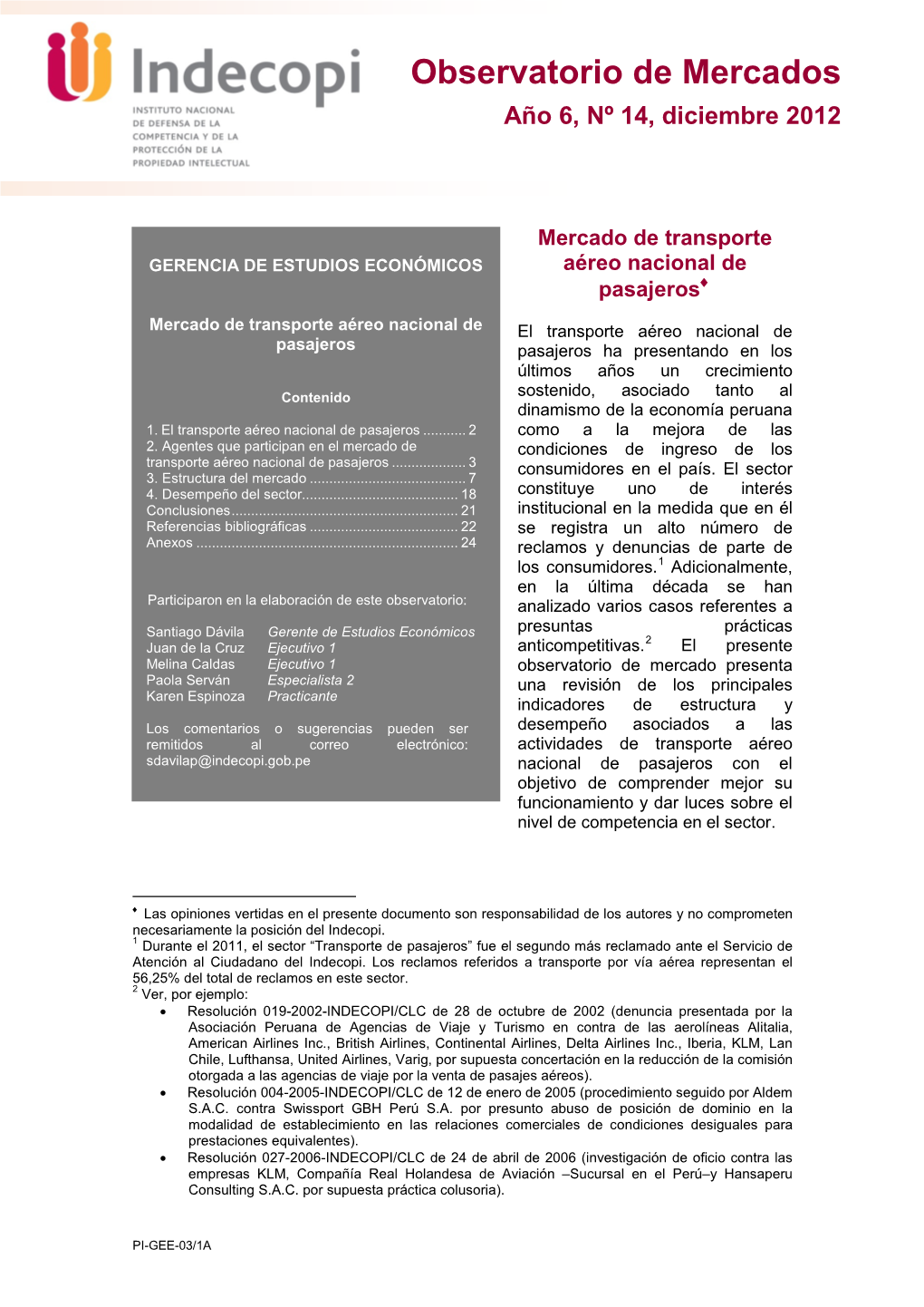 Propuesta De Mercados a Monitorear