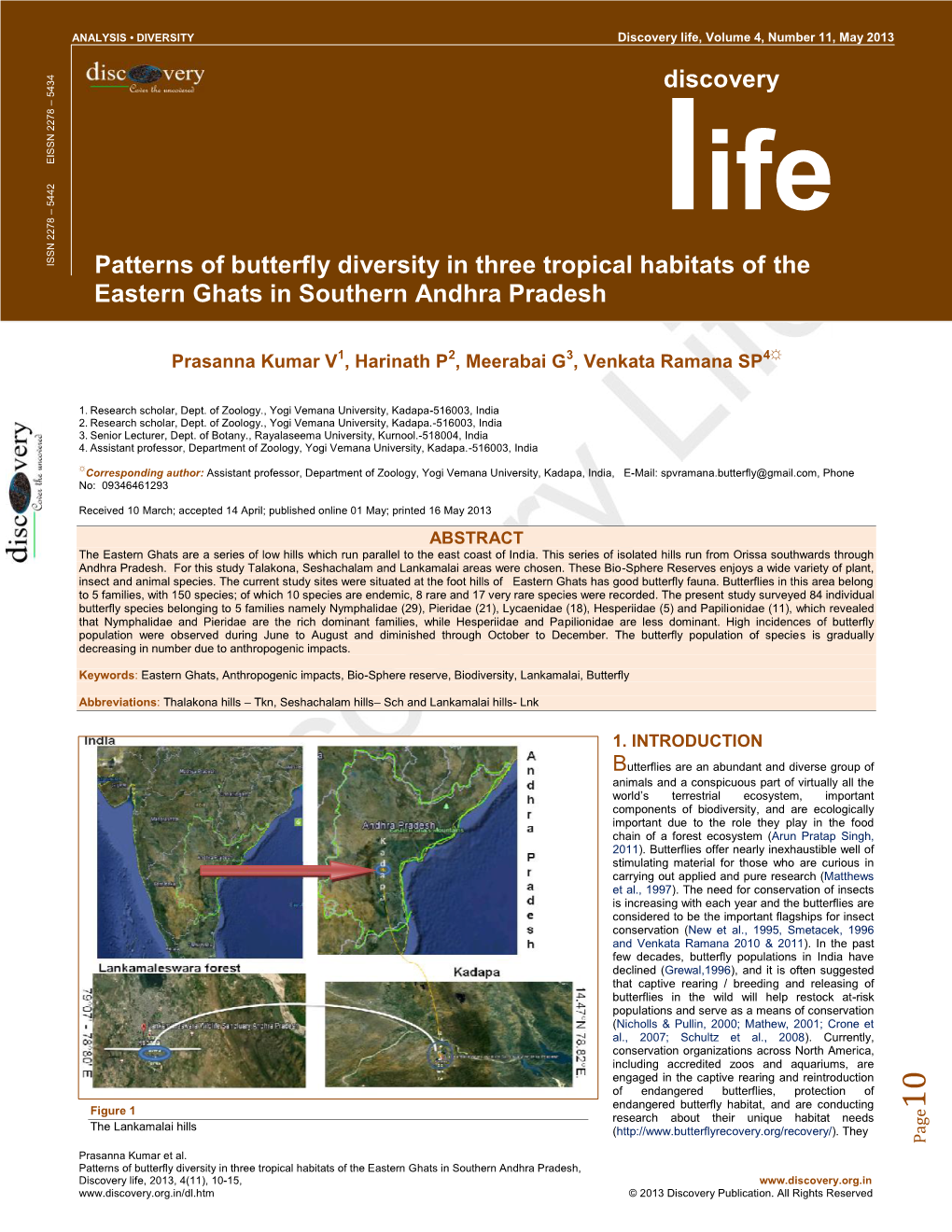 Discovery Patterns of Butterfly Diversity in Three Tropical Habitats of The