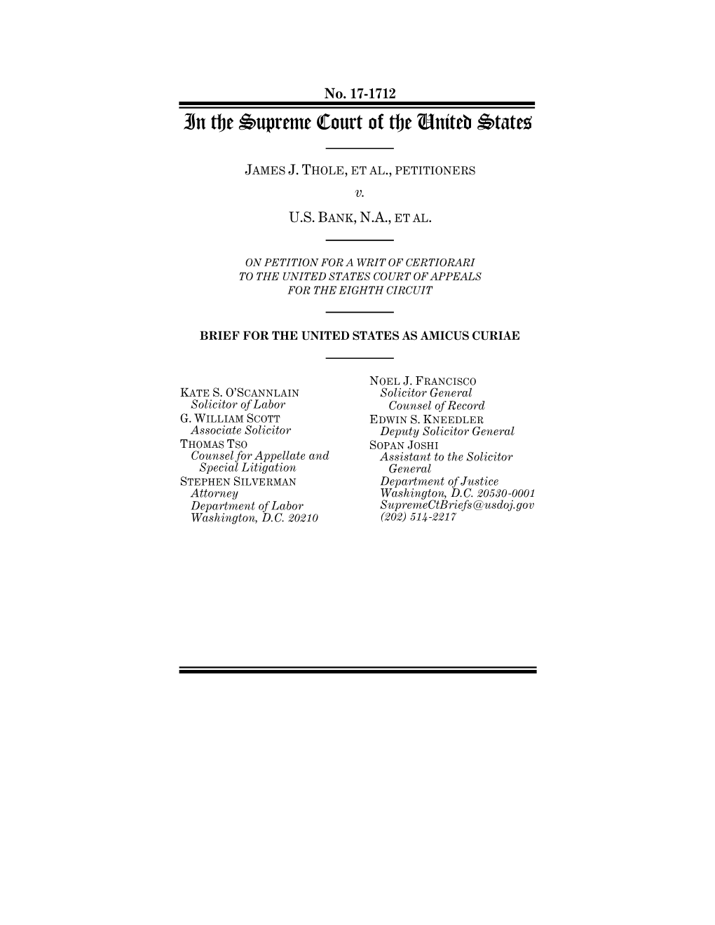 Brief for the United States As Amicus Curiae