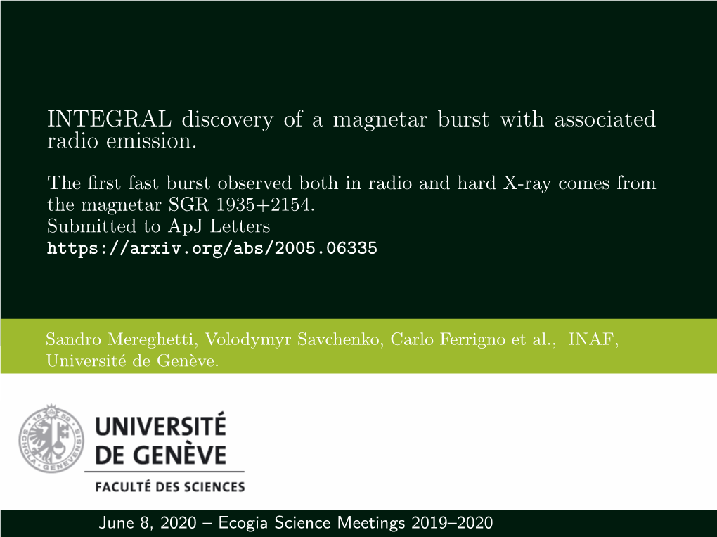 The First Fast Burst Observed Both in Radio And