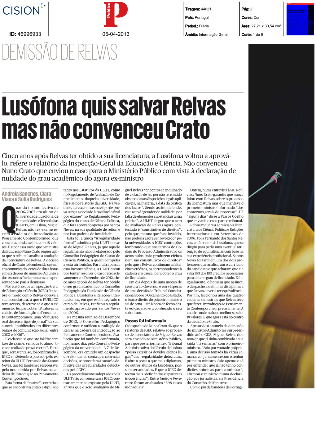 Lusófona Quis Salvar Relvas Mas Não Convenceu Crato