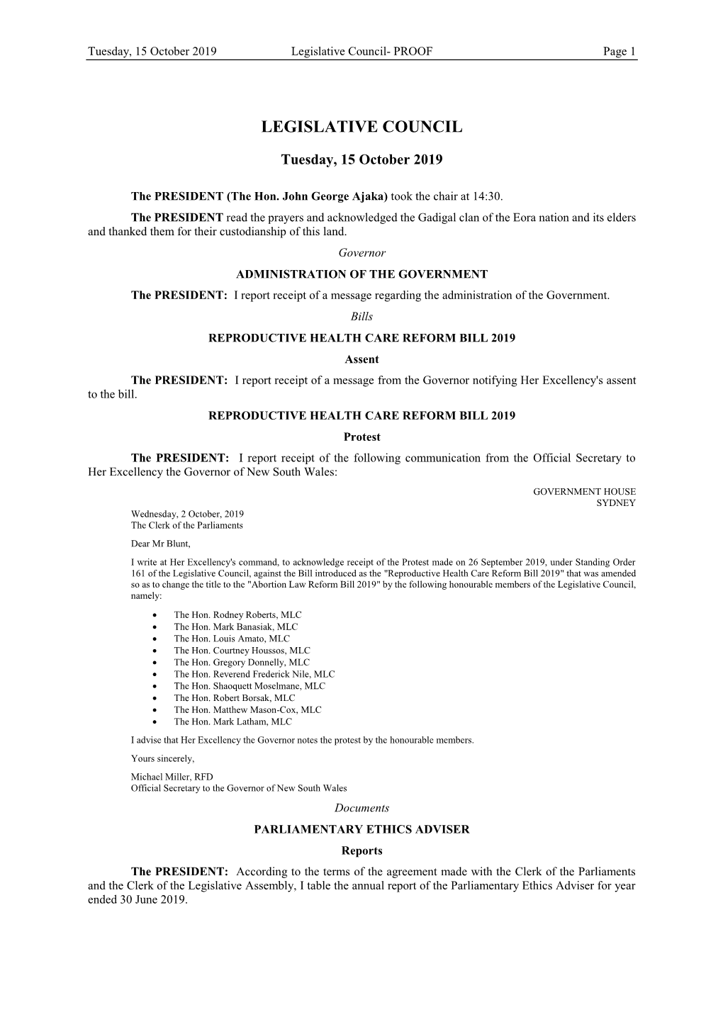 Legislative Council- PROOF Page 1