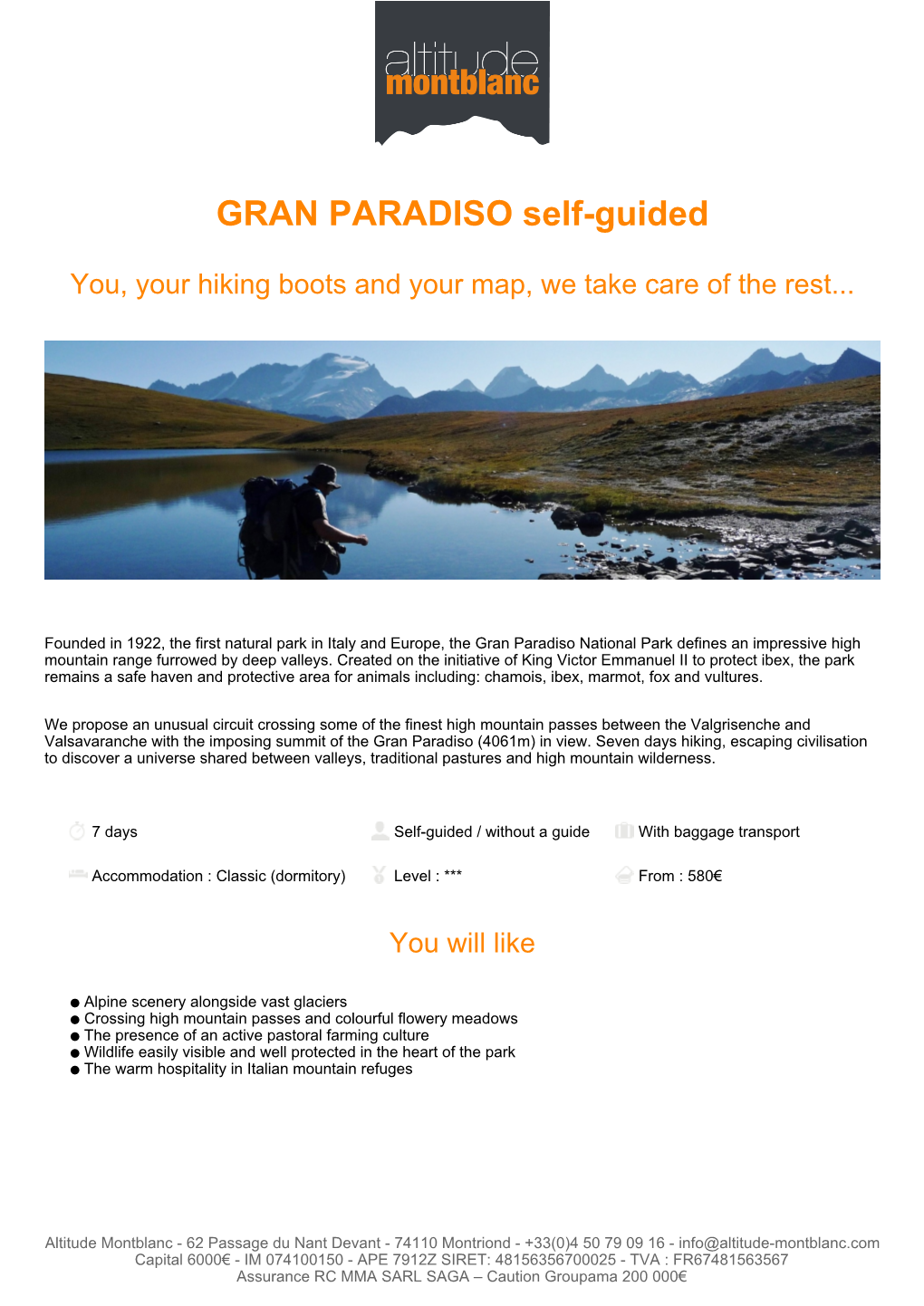 GRAN PARADISO Self-Guided