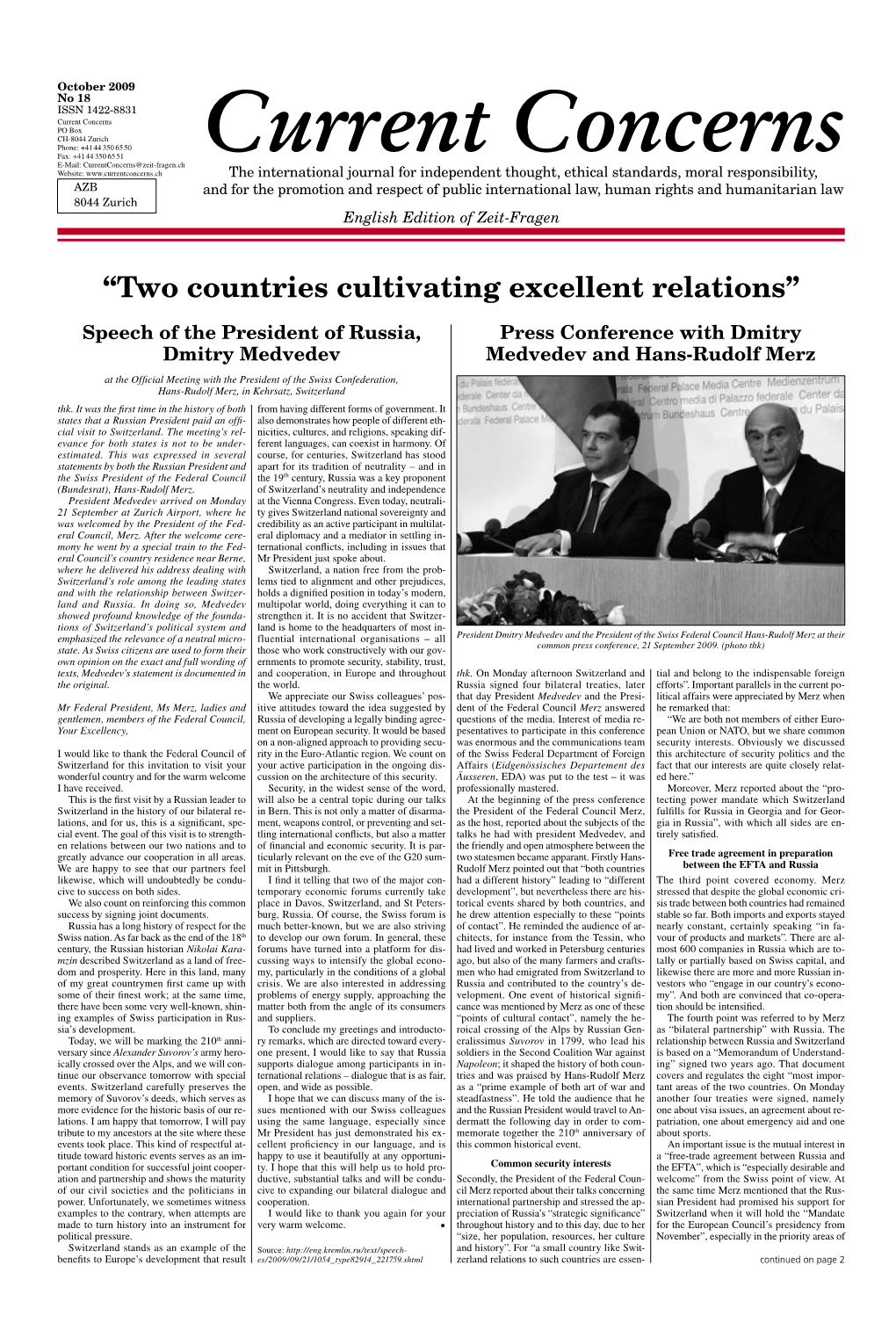“Two Countries Cultivating Excellent Relations”