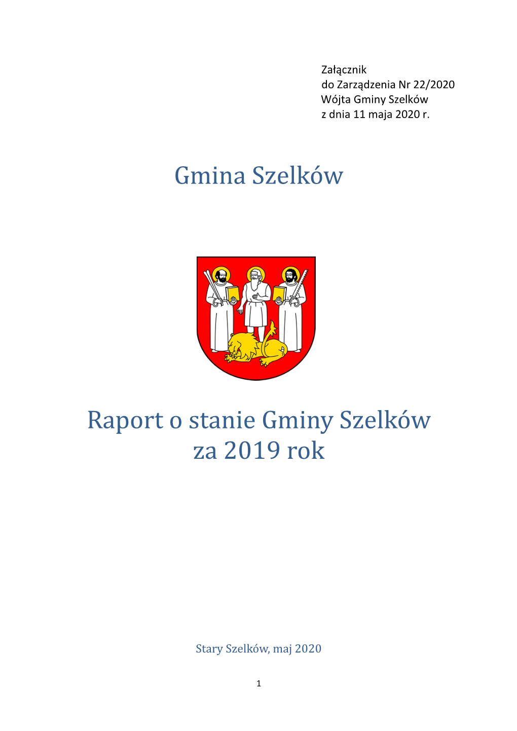 Raport O Stanie Gminy Szelków Za 2019