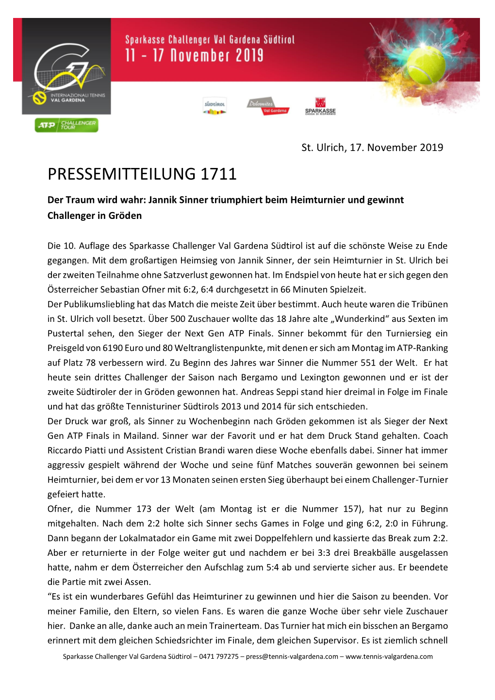 Pressemitteilung 1711