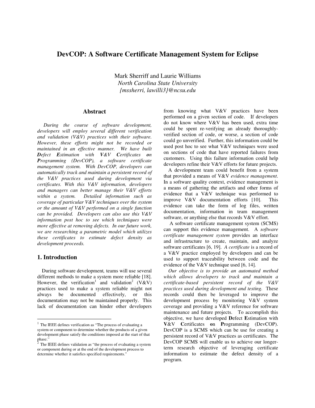 A Software Certificate Management System for Eclipse