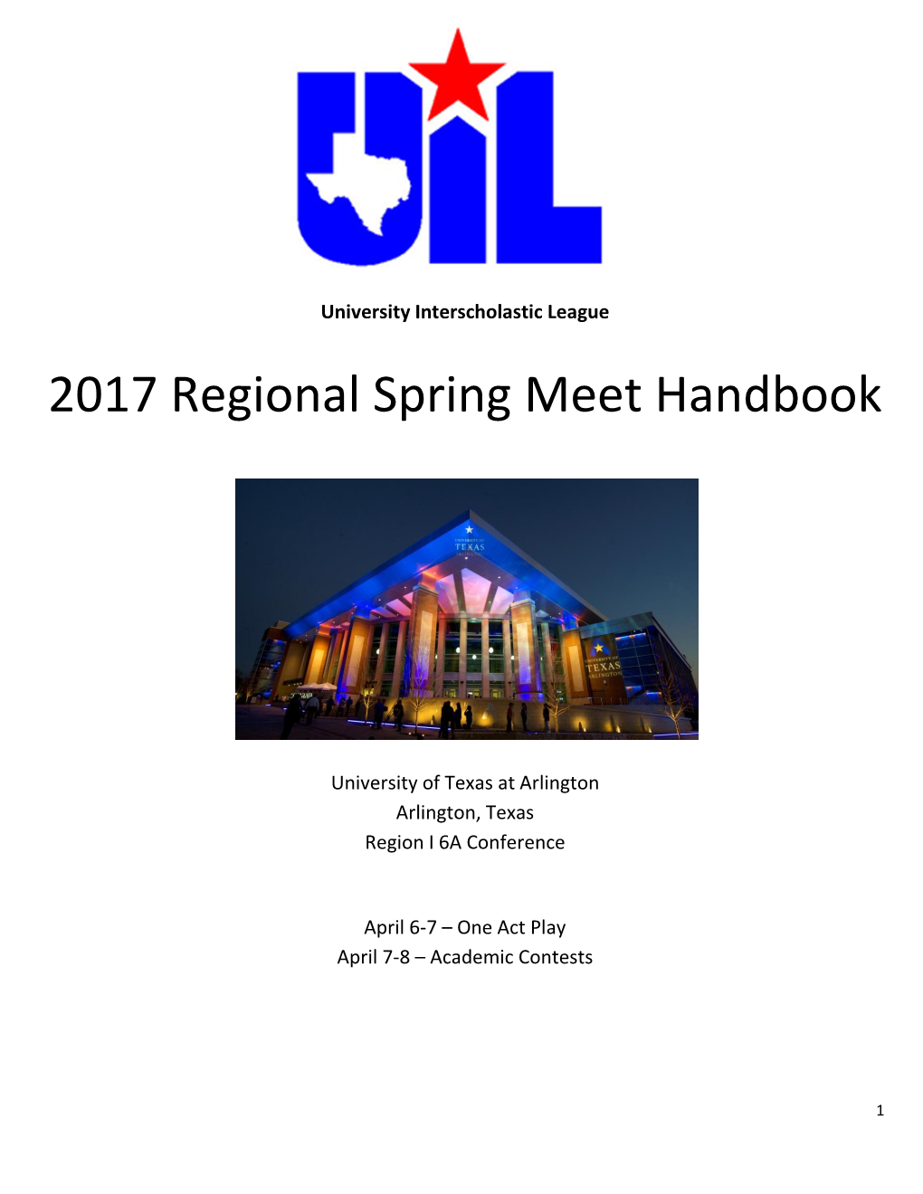 2017 Regional Spring Meet Handbook