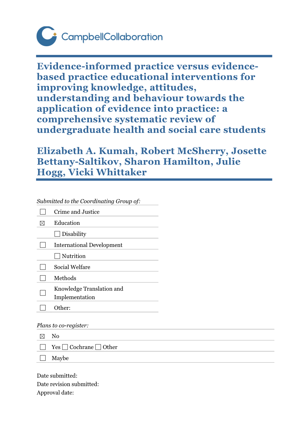 Systematic Review Template