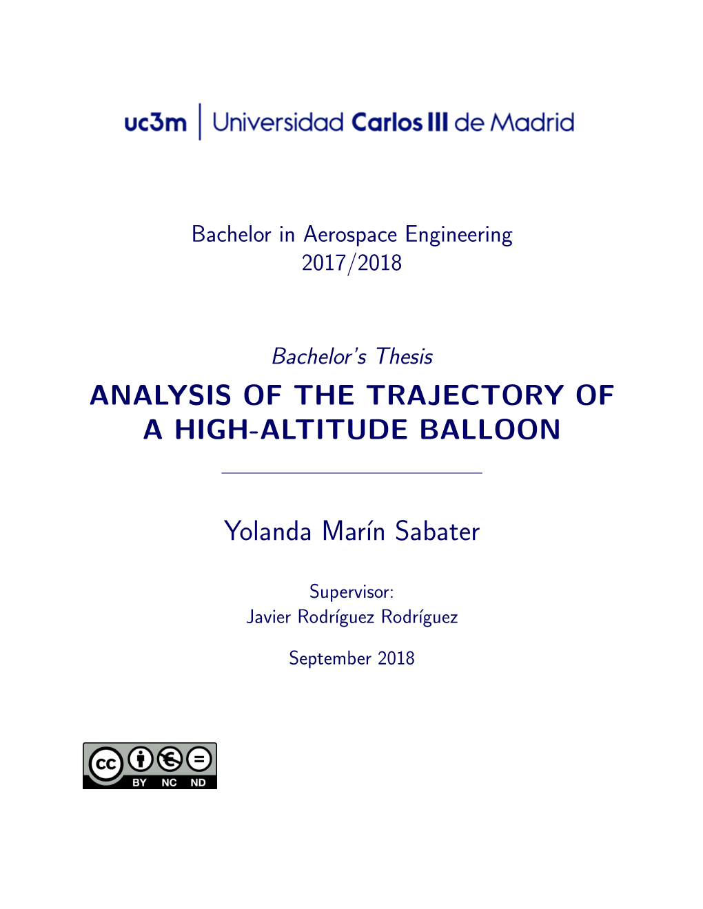 Analysis of the Trajectory of a High-Altitude Balloon