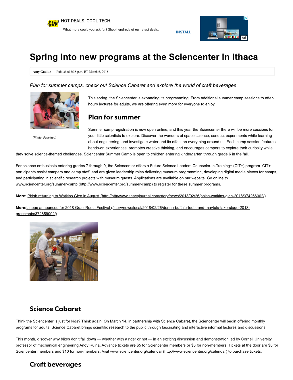 Spring Into New Programs at the Sciencenter in Ithaca