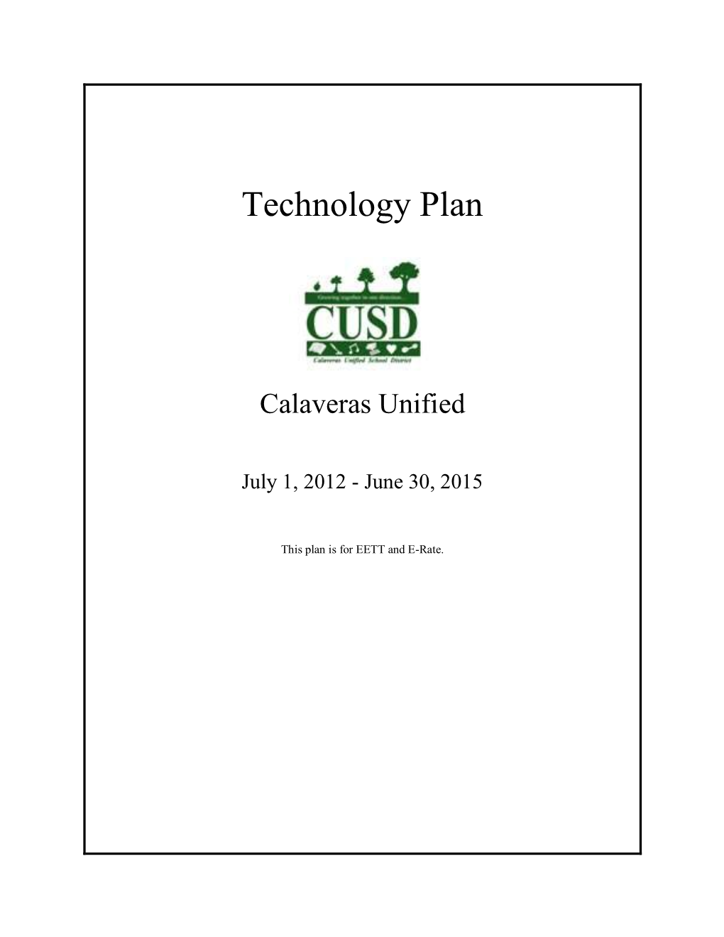 Tech Use Plan