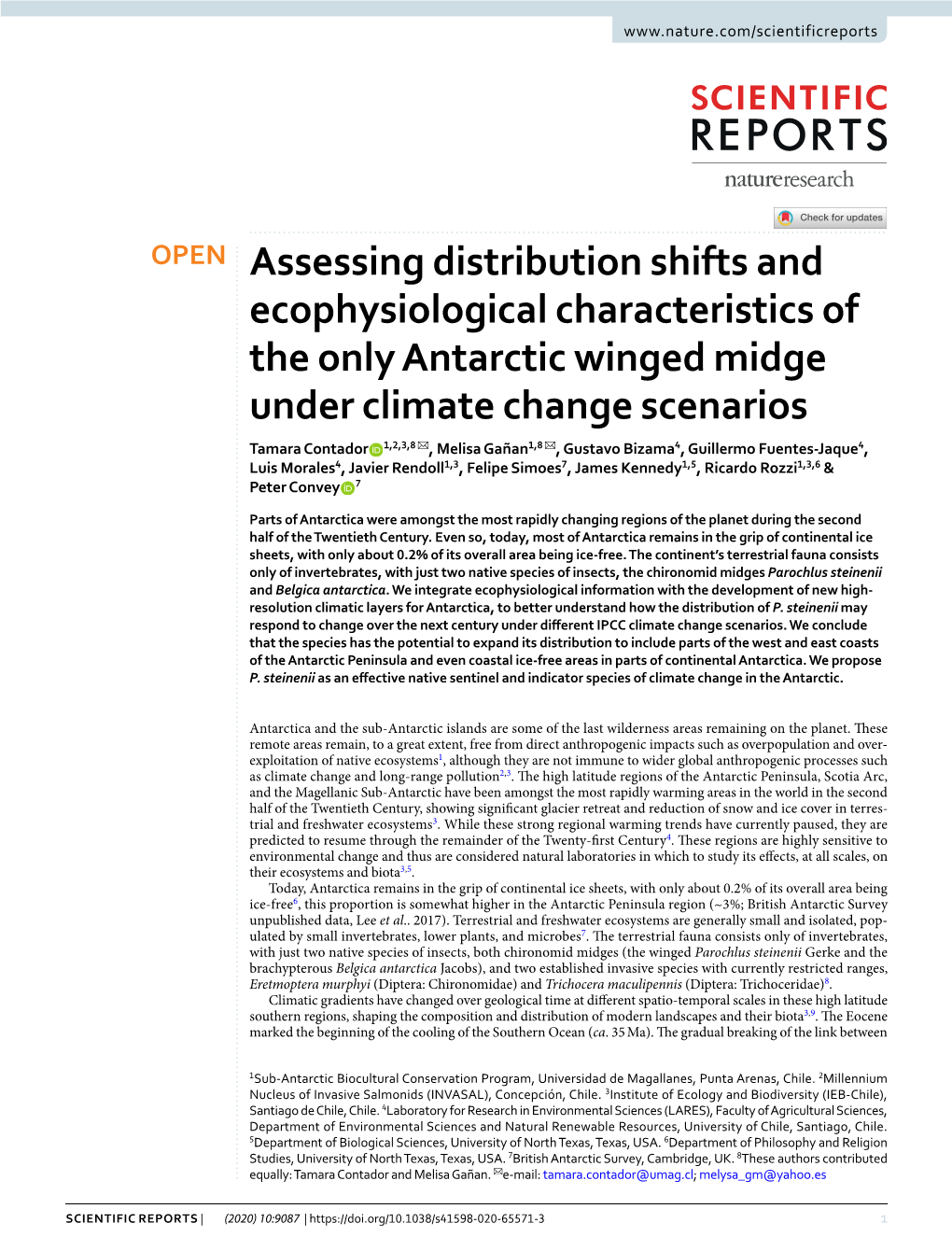 Assessing Distribution Shifts and Ecophysiological Characteristics Of