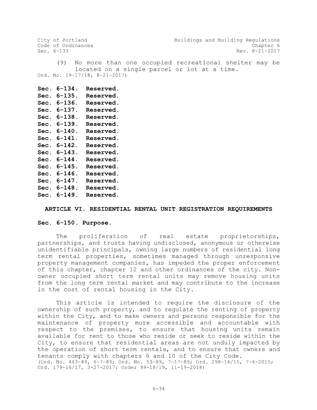 Rental Unit Requirements